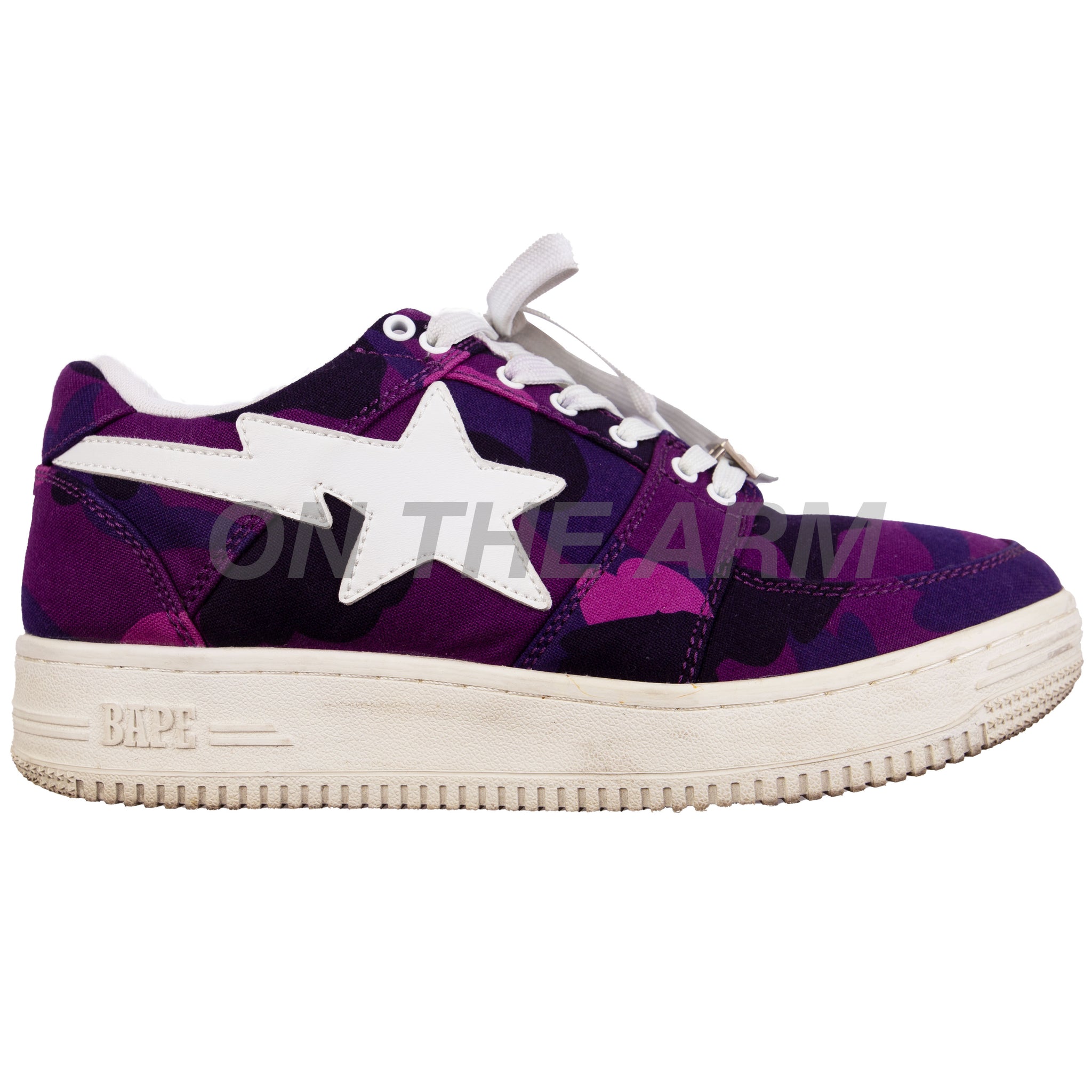 Bape Purple Color Camo Bapesta PRE-OWNED