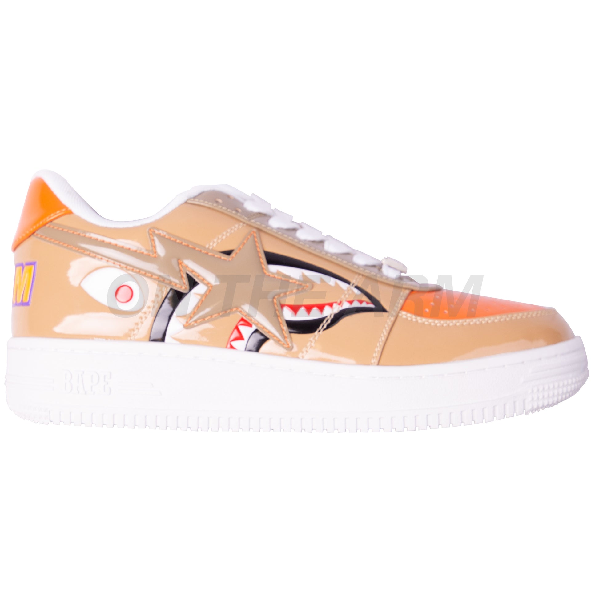 Bape Beige Shark Bapesta
