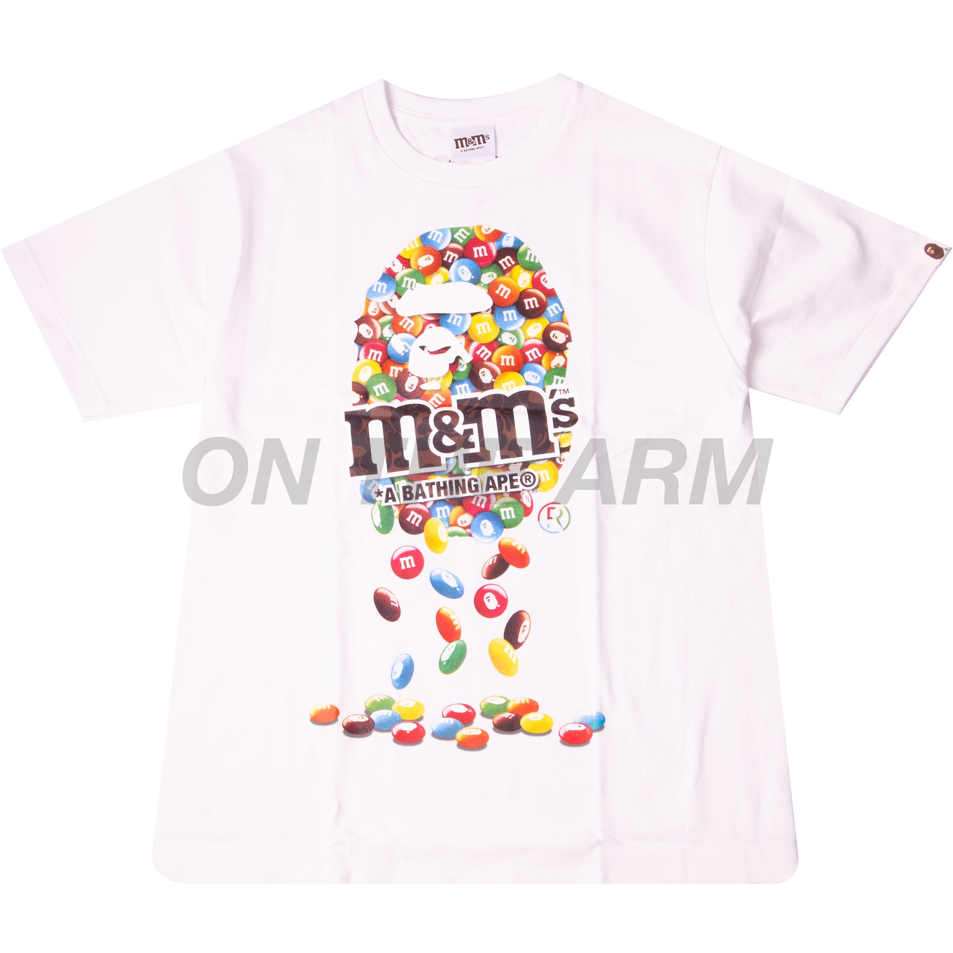 Bape White M&M Ape Head Tee