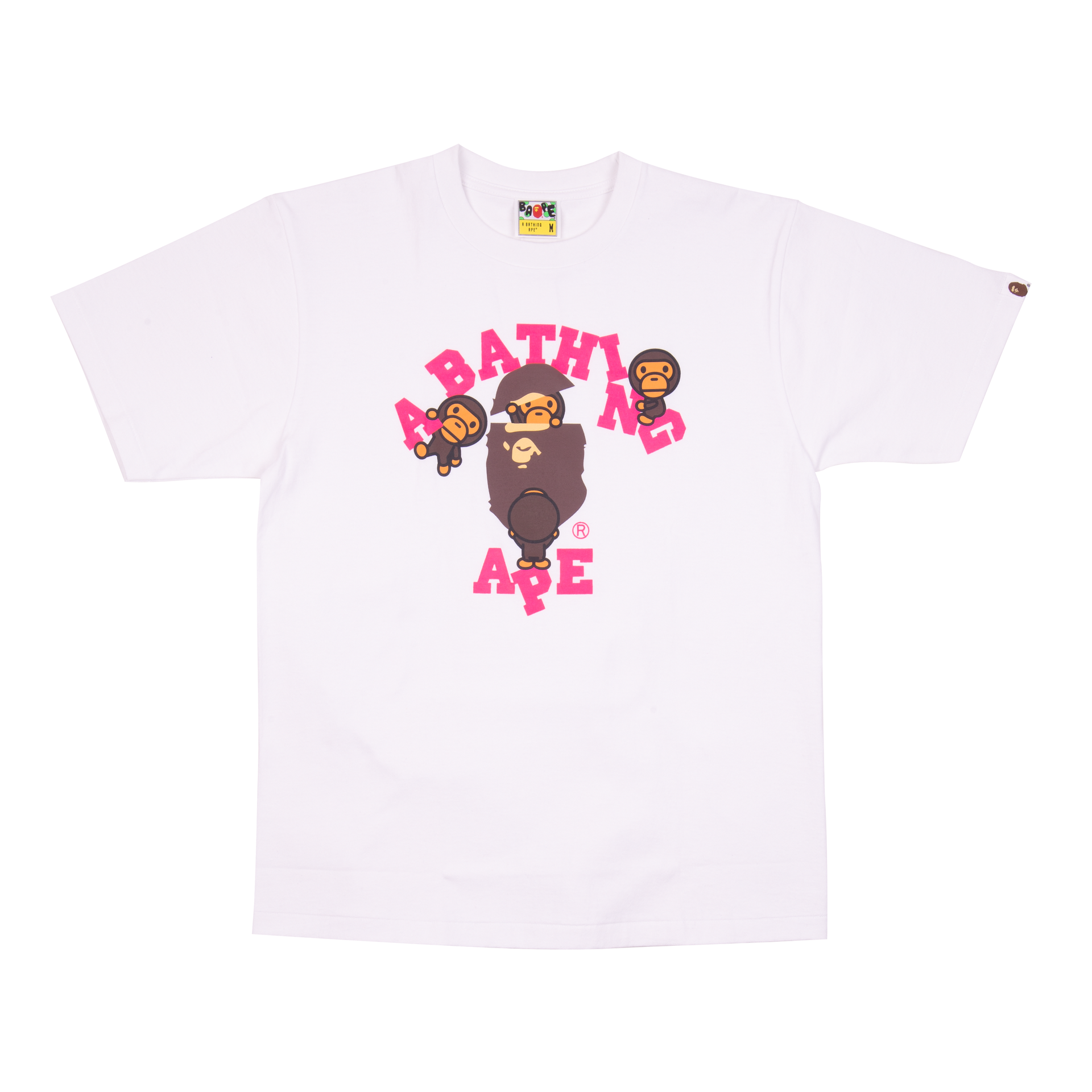 Bape White Baby Milo College Tee