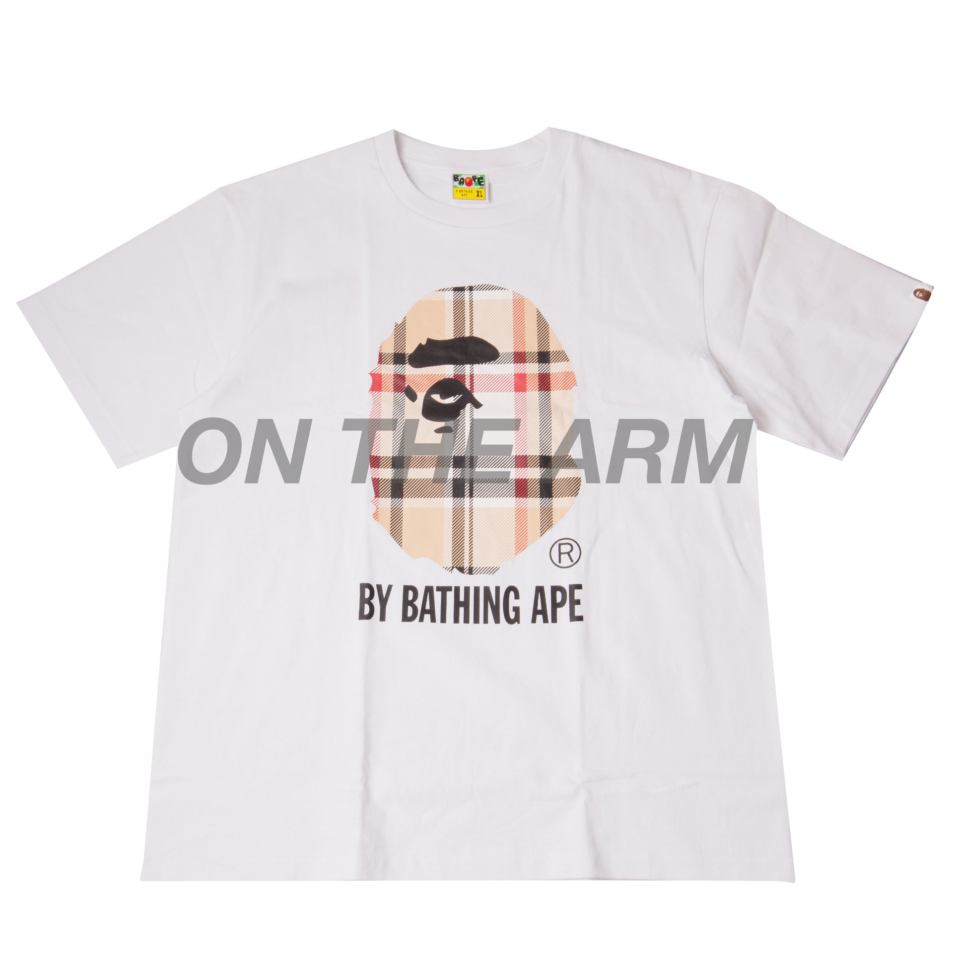 Bape White/Red Check By Bathing Ape Tee