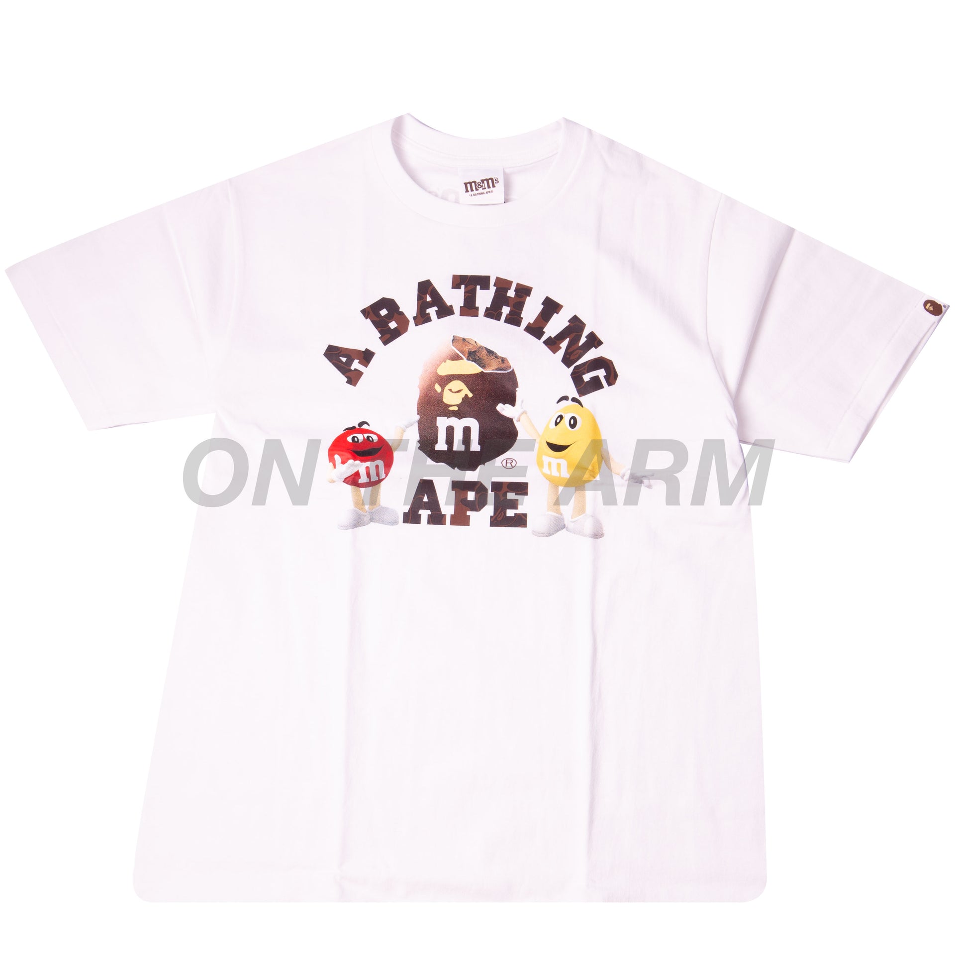 Bape White M&M College Tee