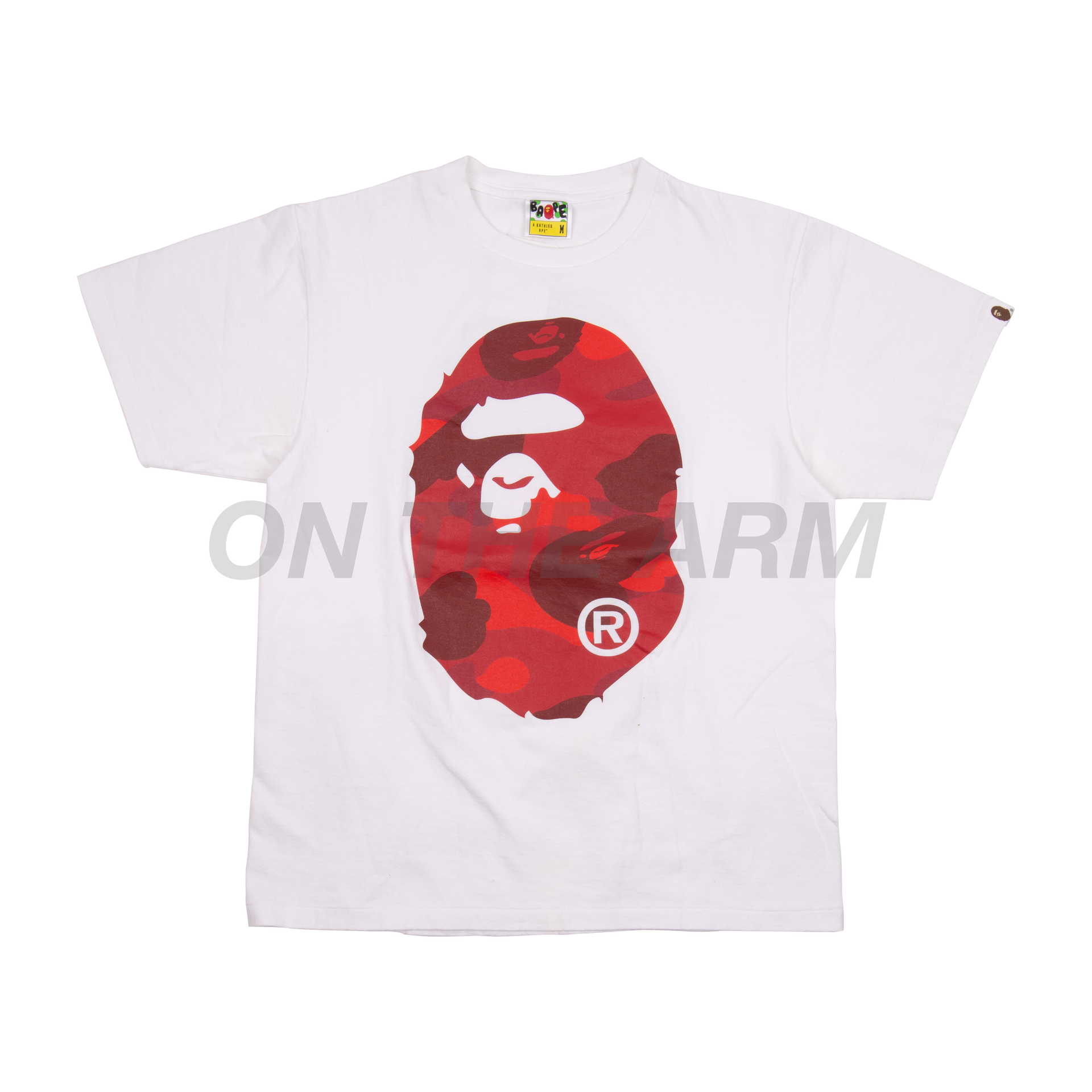 Bape Red Camo Ape Tee