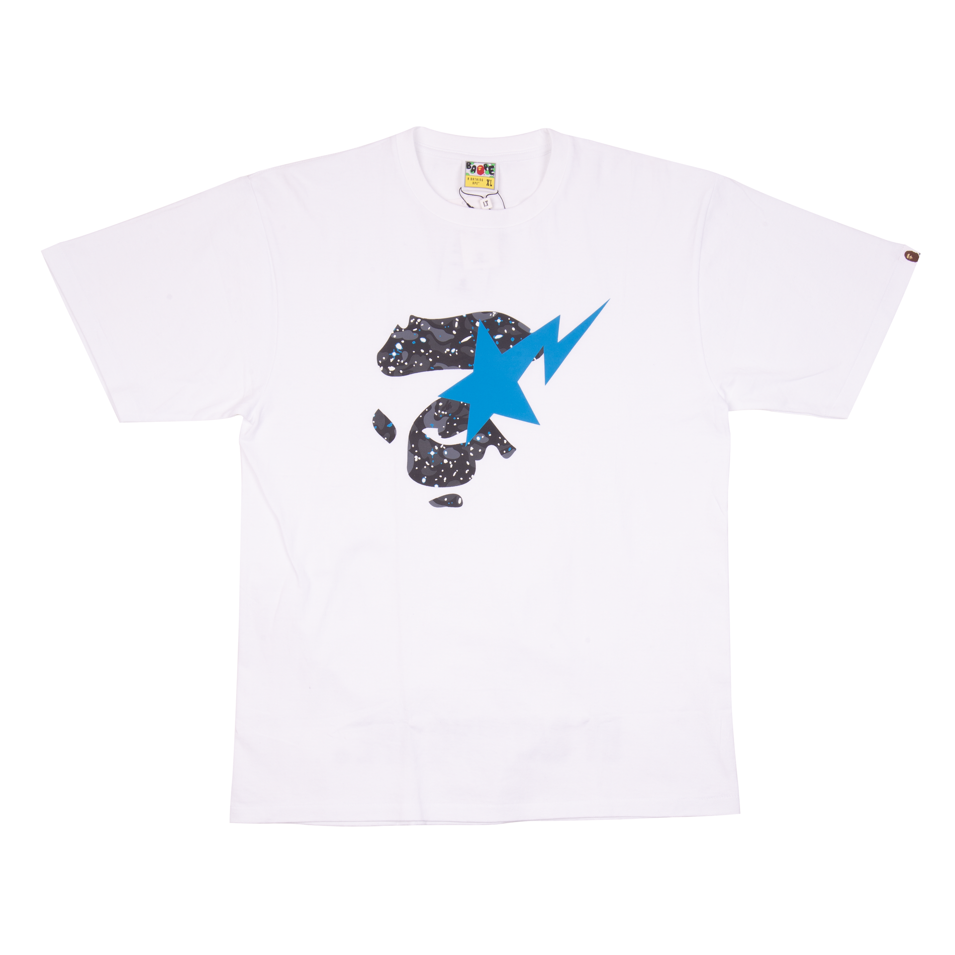 Bape White Space Camo Ape Tee