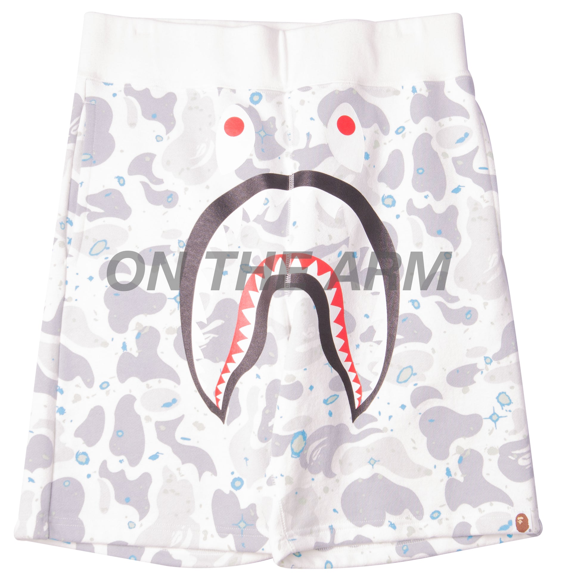 Bape White Space Camo Shark Shorts
