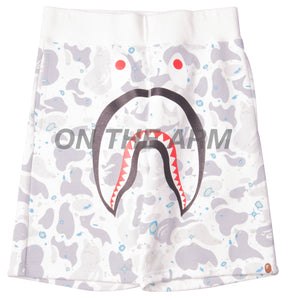 Bape White Space Camo Shark Shorts