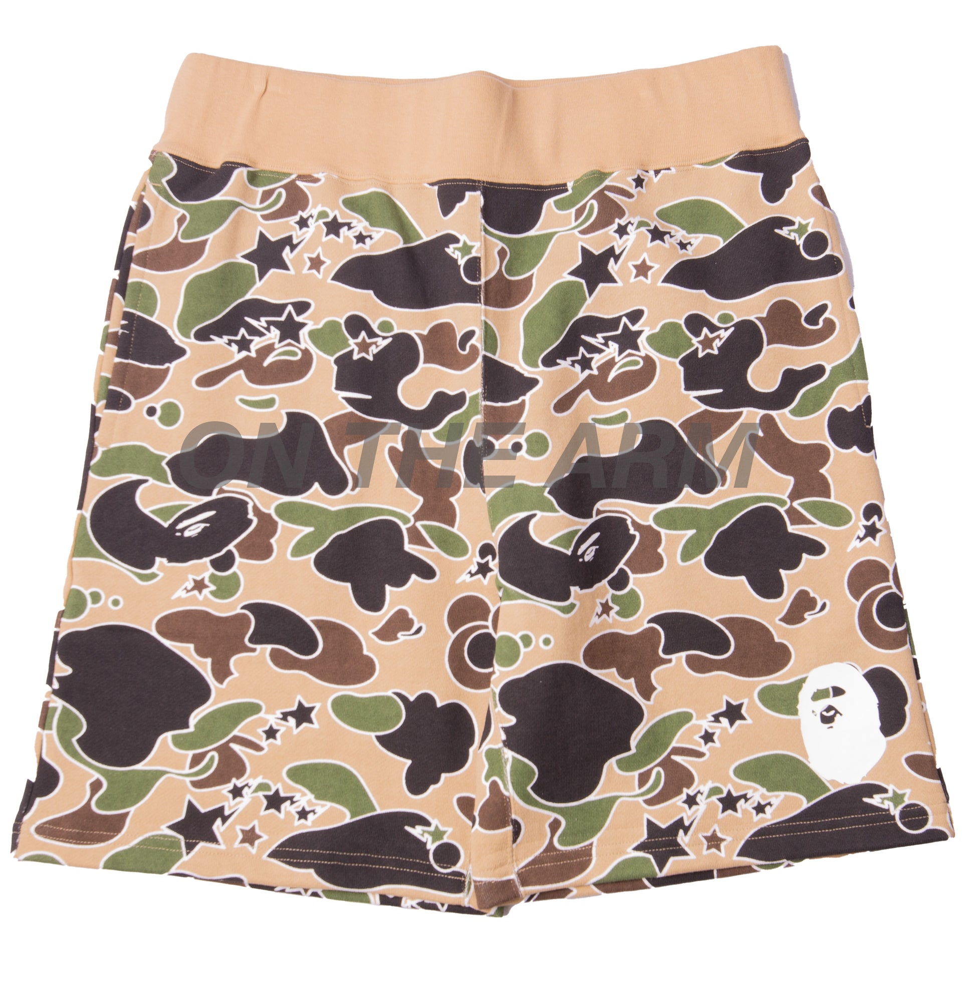 Bape Yellow Sta Camo Shorts