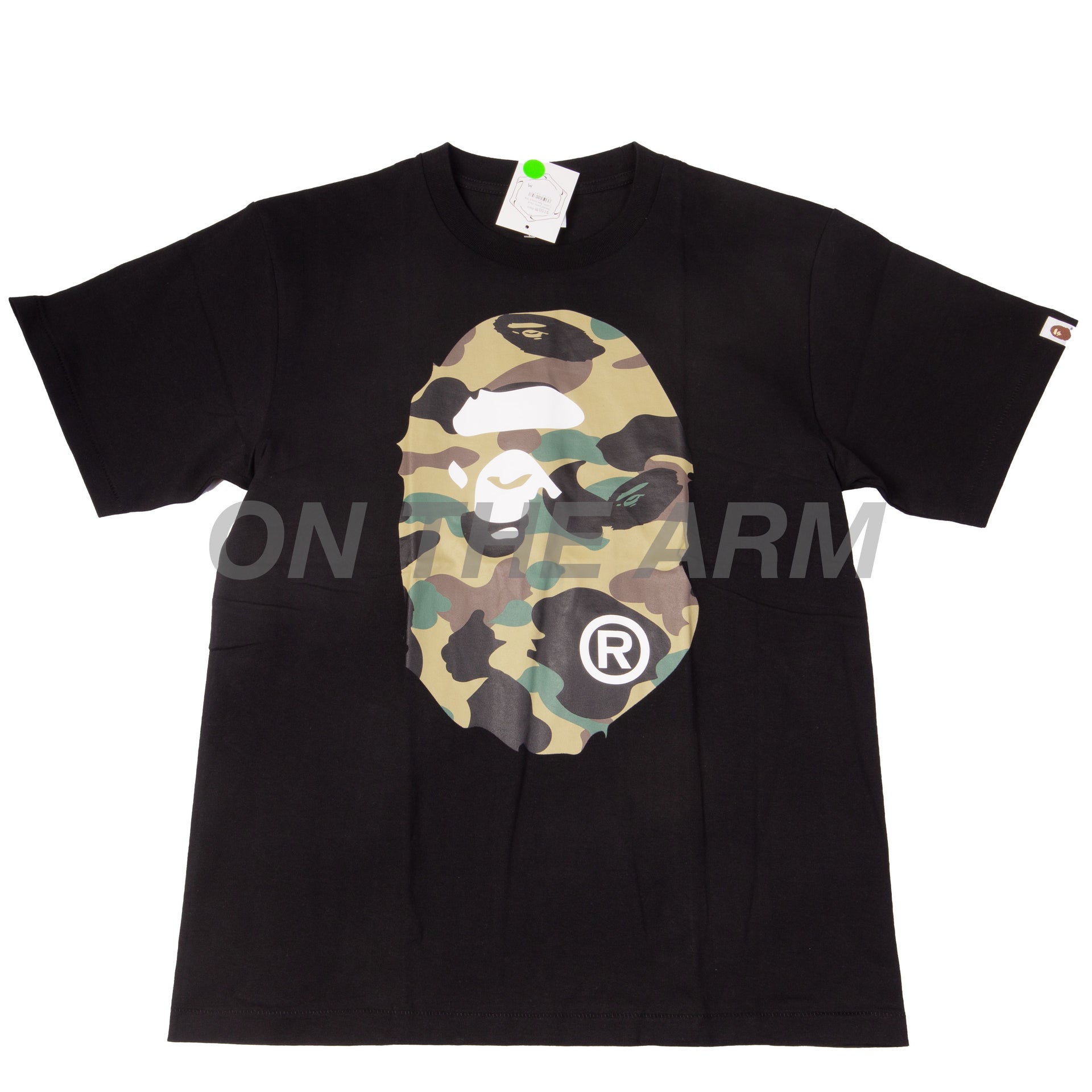 Bape Black/Green First Camo Ape Head Tee