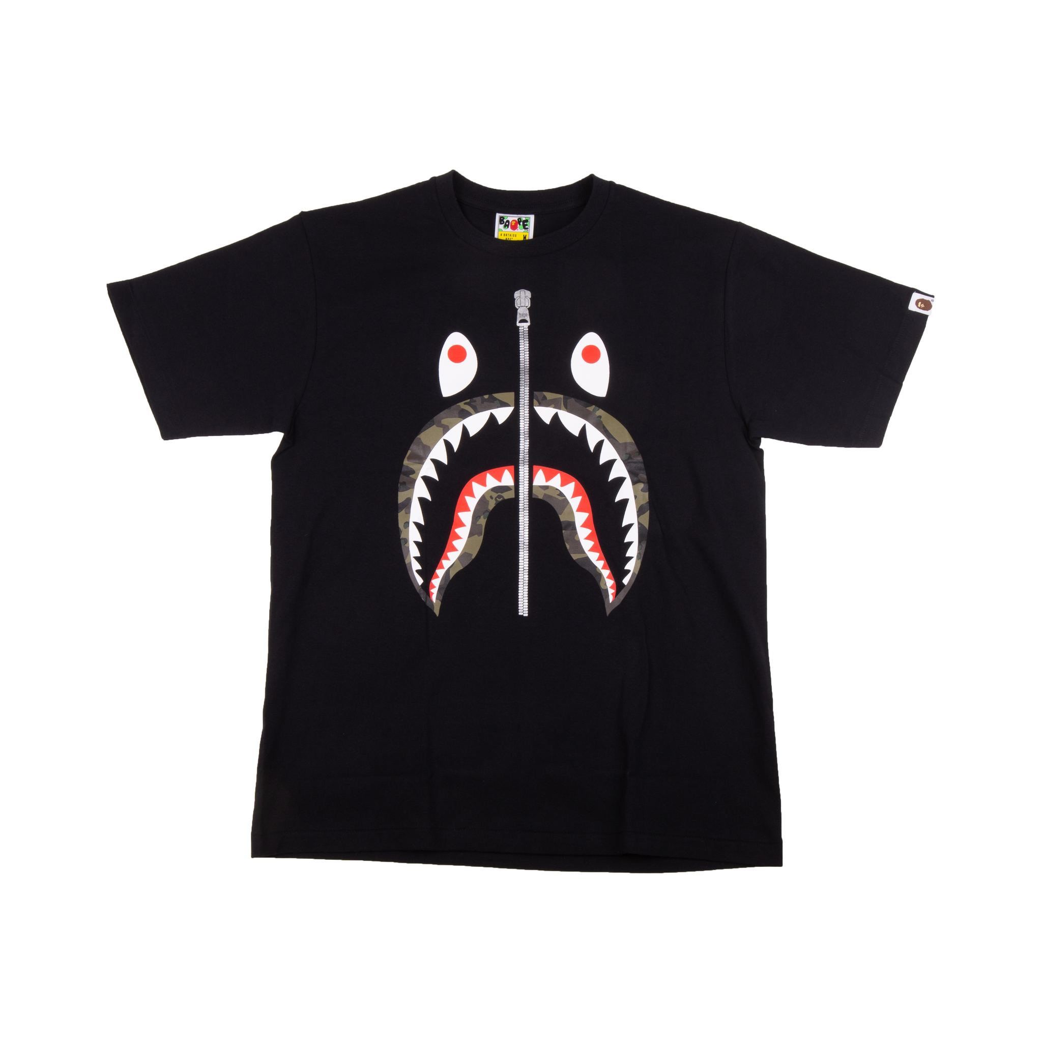 Bape Black Camo Shark Tee