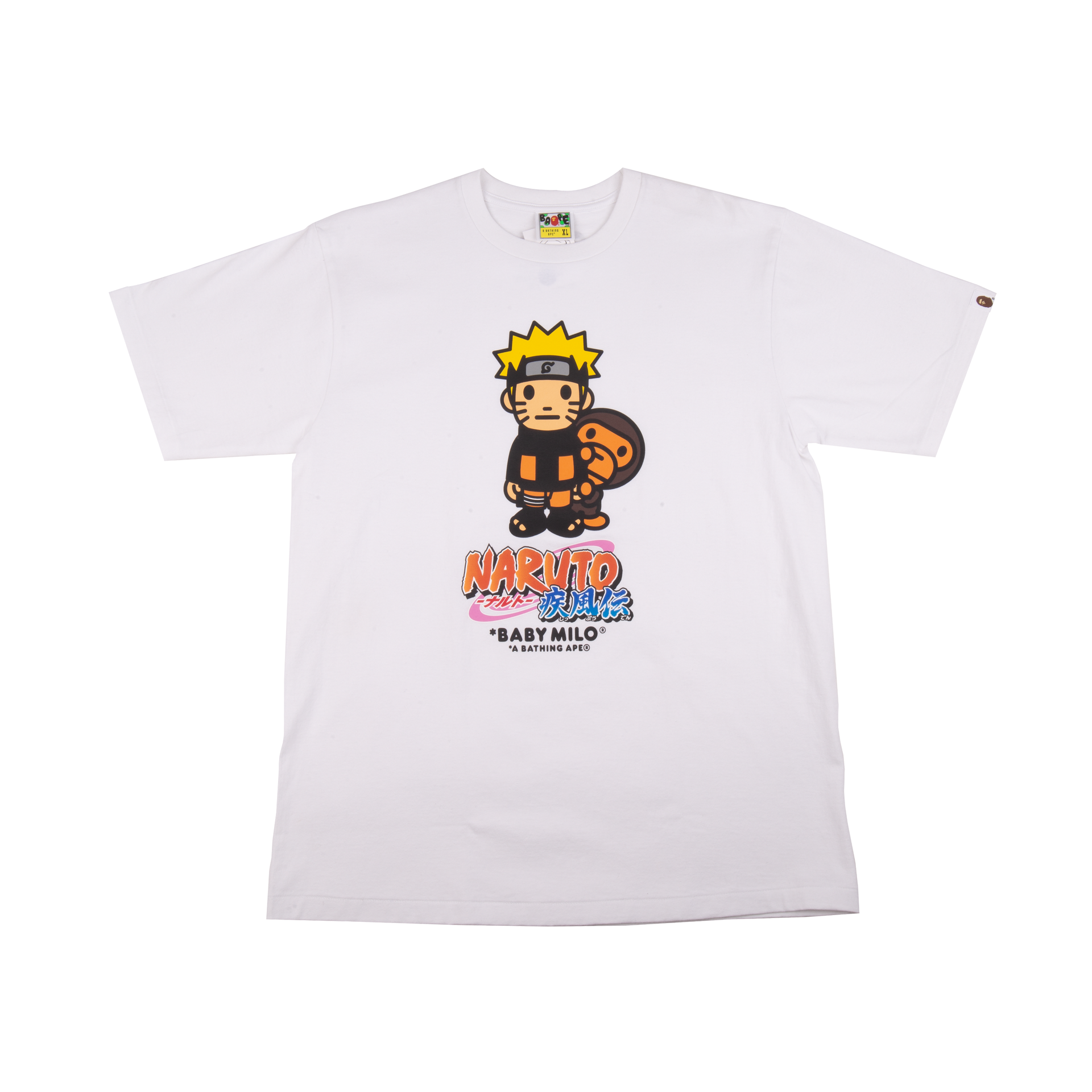 Bape White Naruto Baby Milo Tee