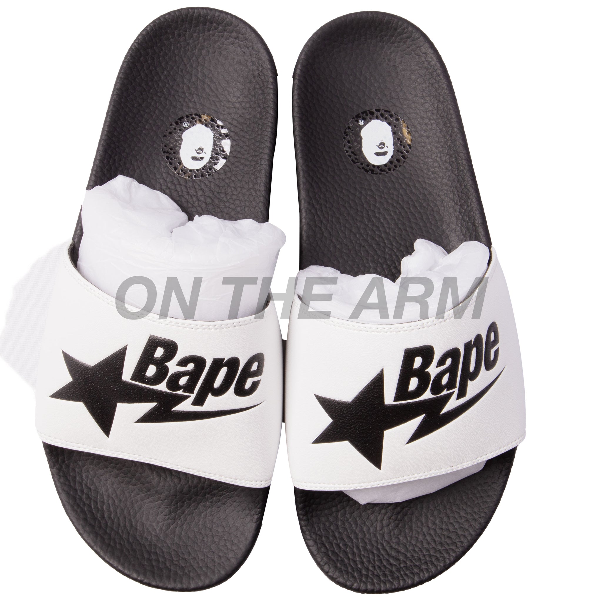 Bape White/Black Sta Sandals