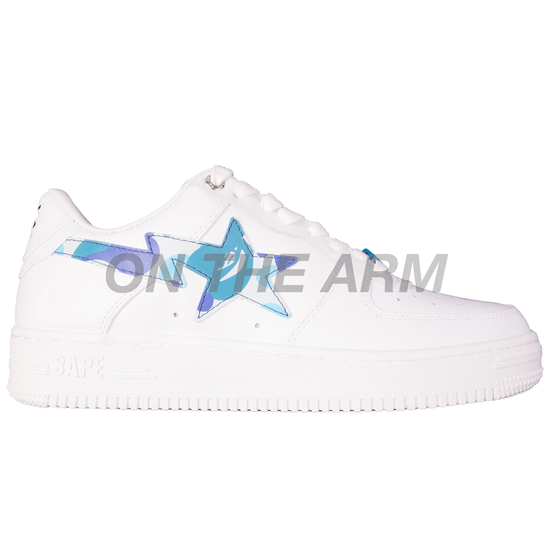 Bape White/Blue ABC Camo Bapesta