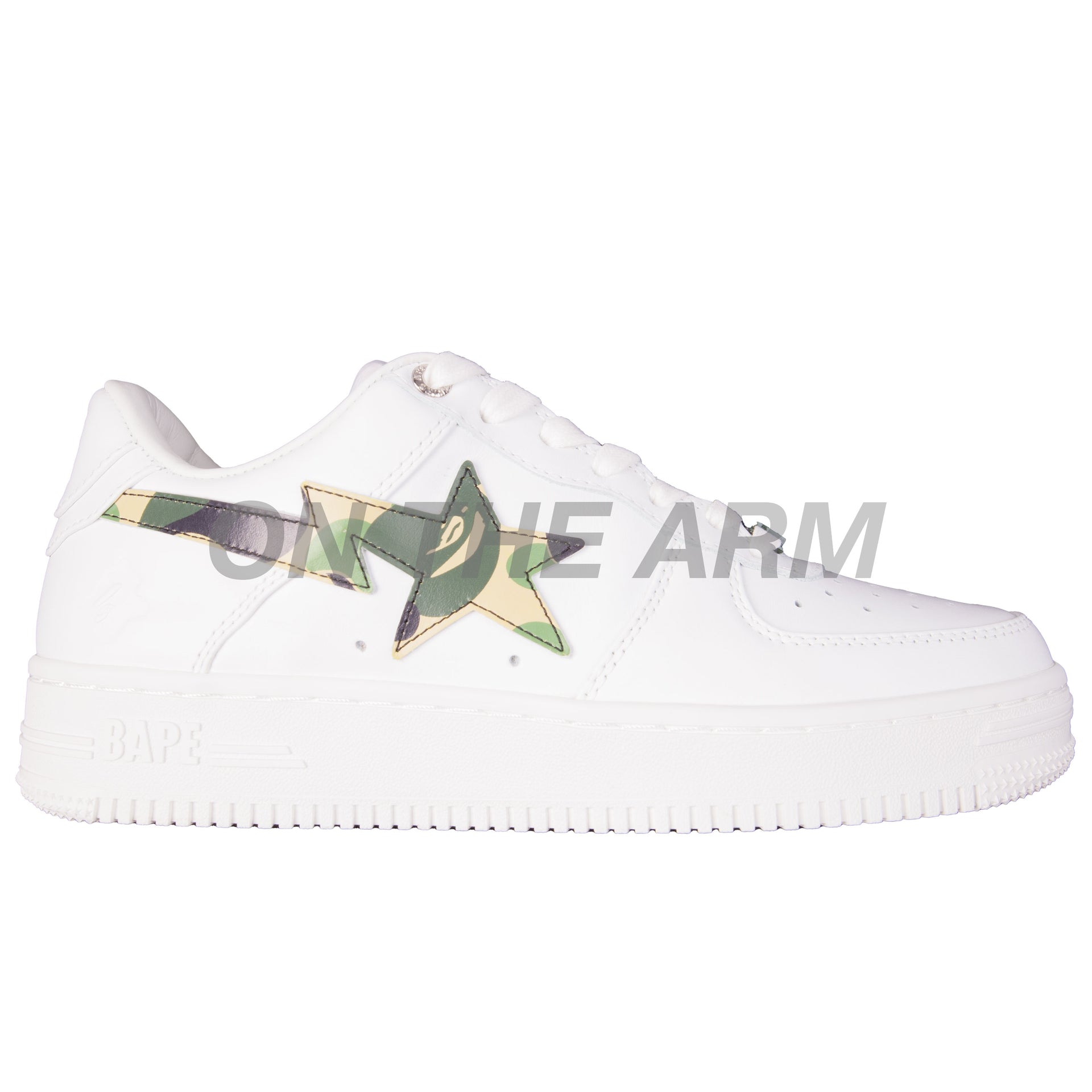 Bape White/Green ABC Camo Bapesta