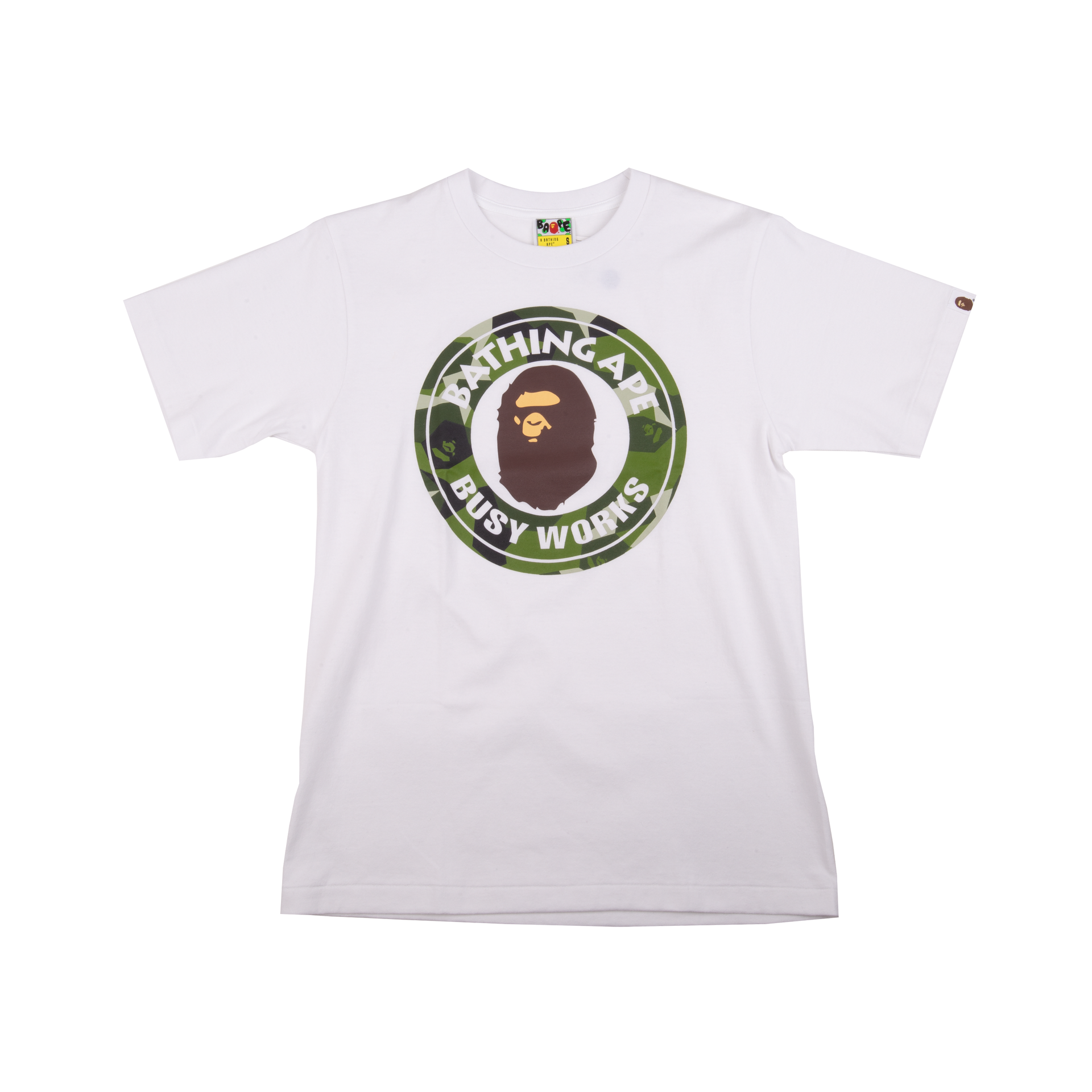 Bape White Splinter Camo Busy Works Tee