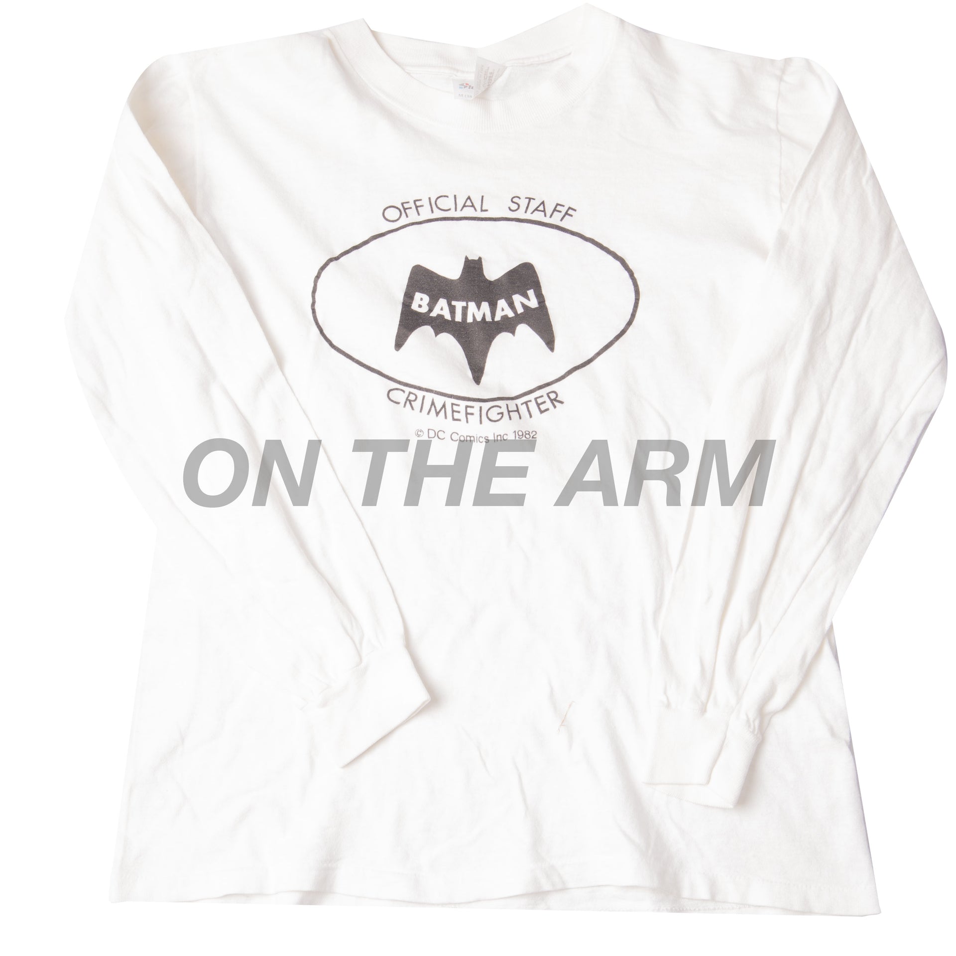 Vintage White Batman Staff L/S (1982)