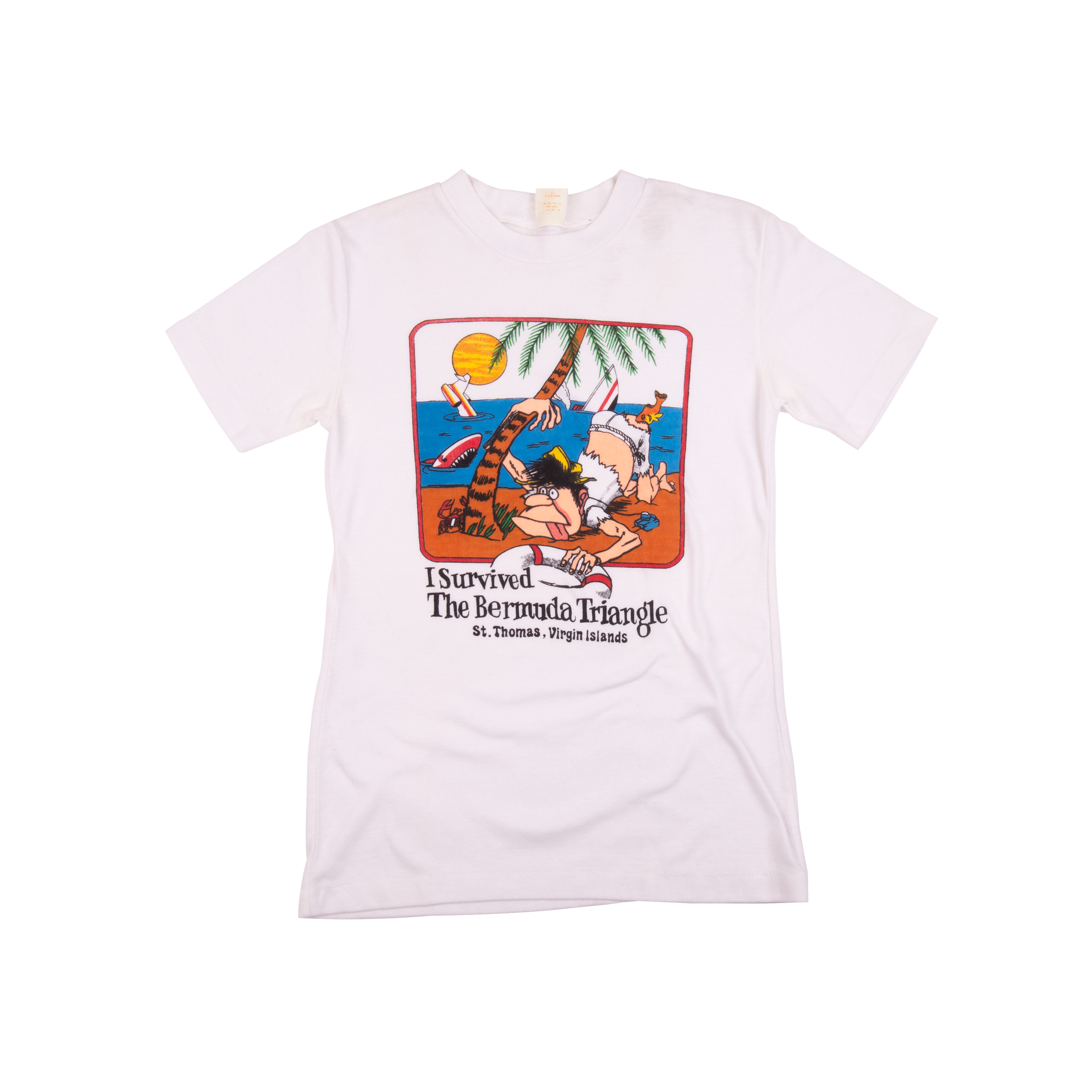 Vintage White Bermuda Triangle Tee