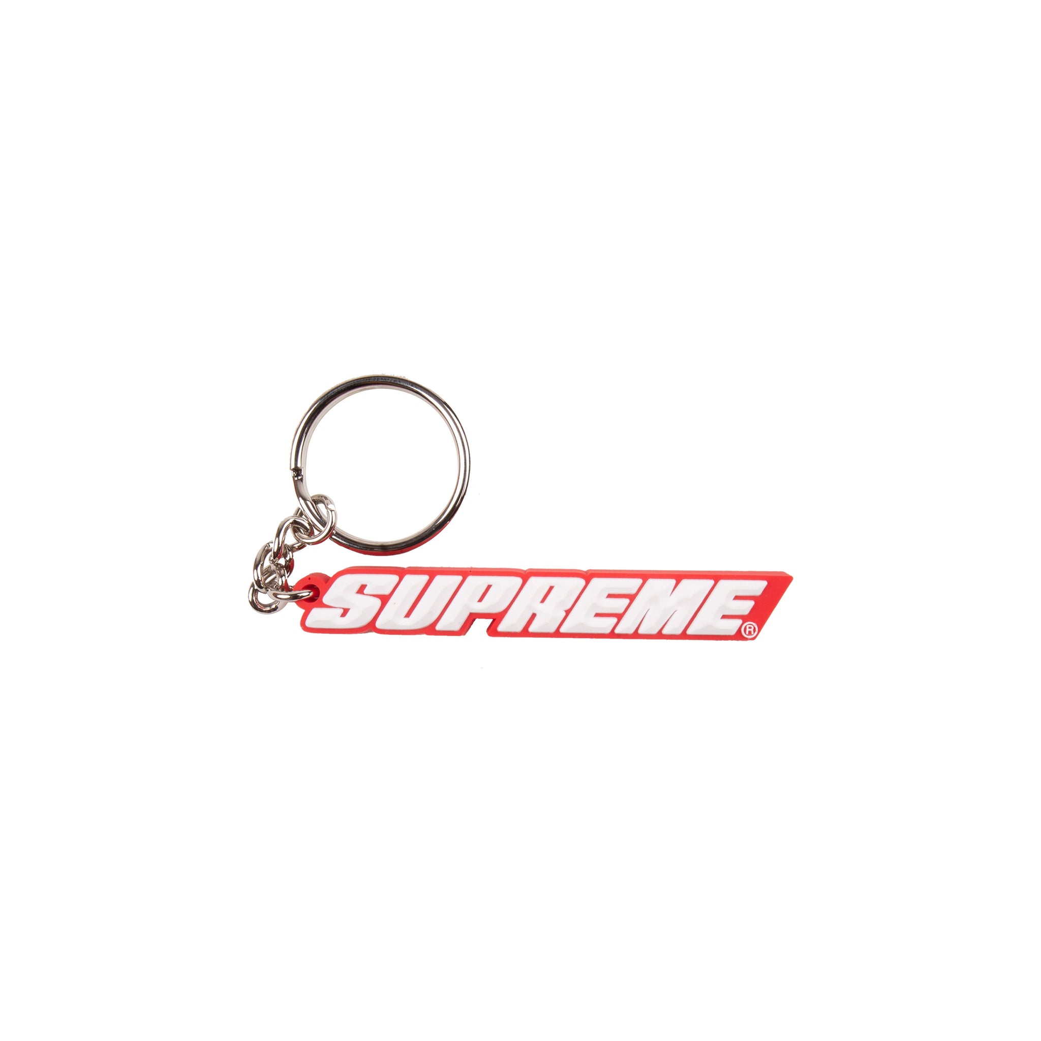 Supreme Red Bevel Keychain