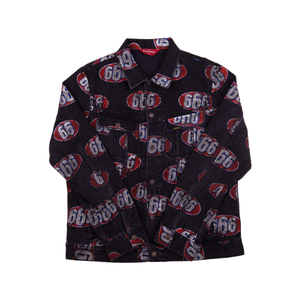Supreme Black 666 Trucker Jacket