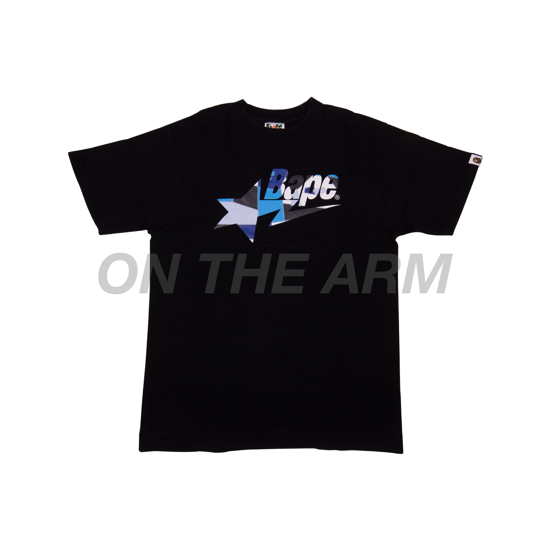 Bape Black Patchwork Bapesta Logo Tee