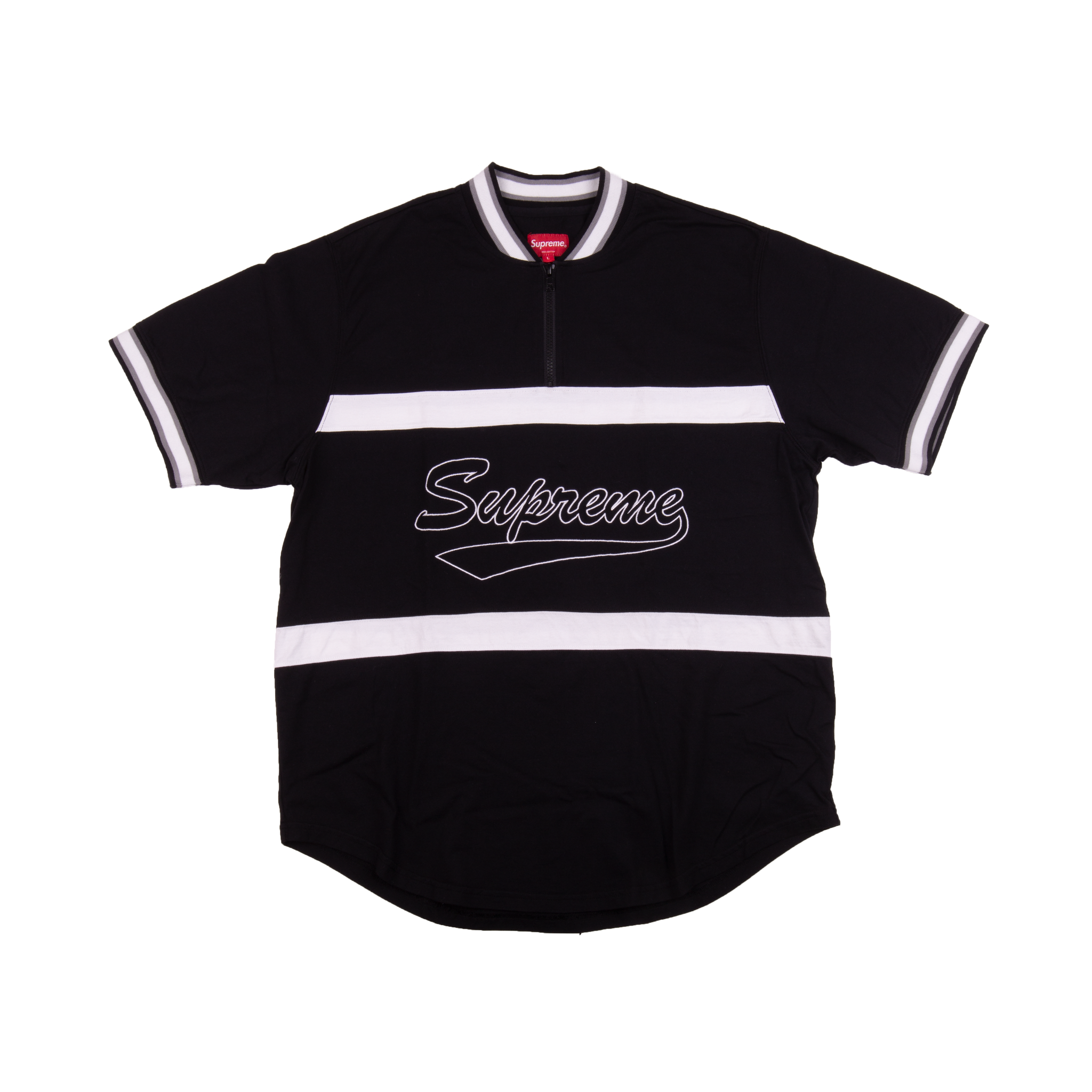 Supreme Black Baseball Half Zip