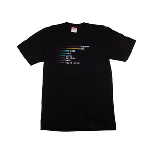 Supreme Black Chart Tee On The Arm