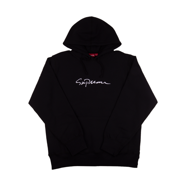 Supreme Black Classic Logo Hoodie