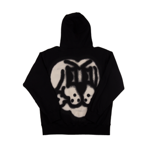 Supreme Black Bone Zip Up Hoodie On The Arm