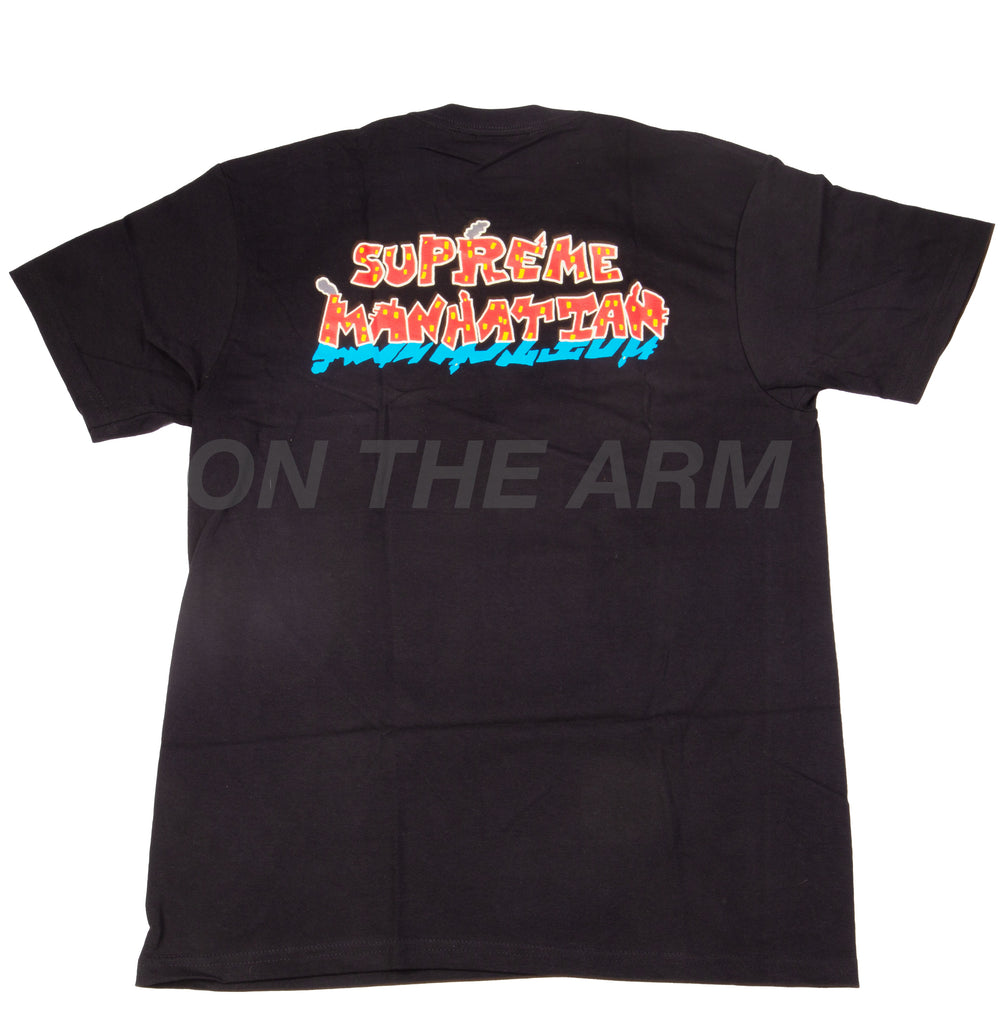 Supreme Black Manhattan Tee – On The Arm