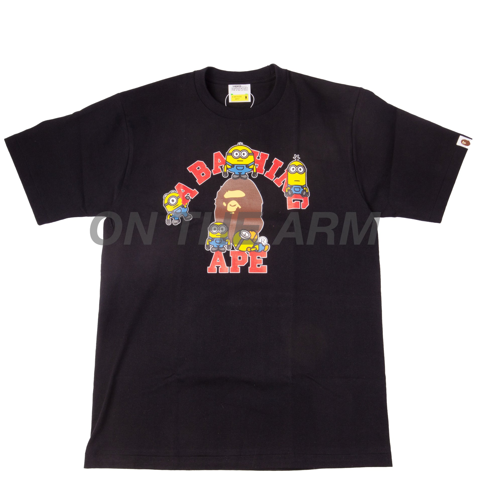 Bape Black Minions College Tee
