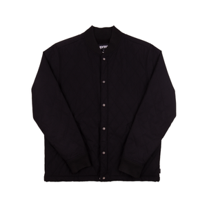 Supreme Black Waxed Cotton Quilted Jacket