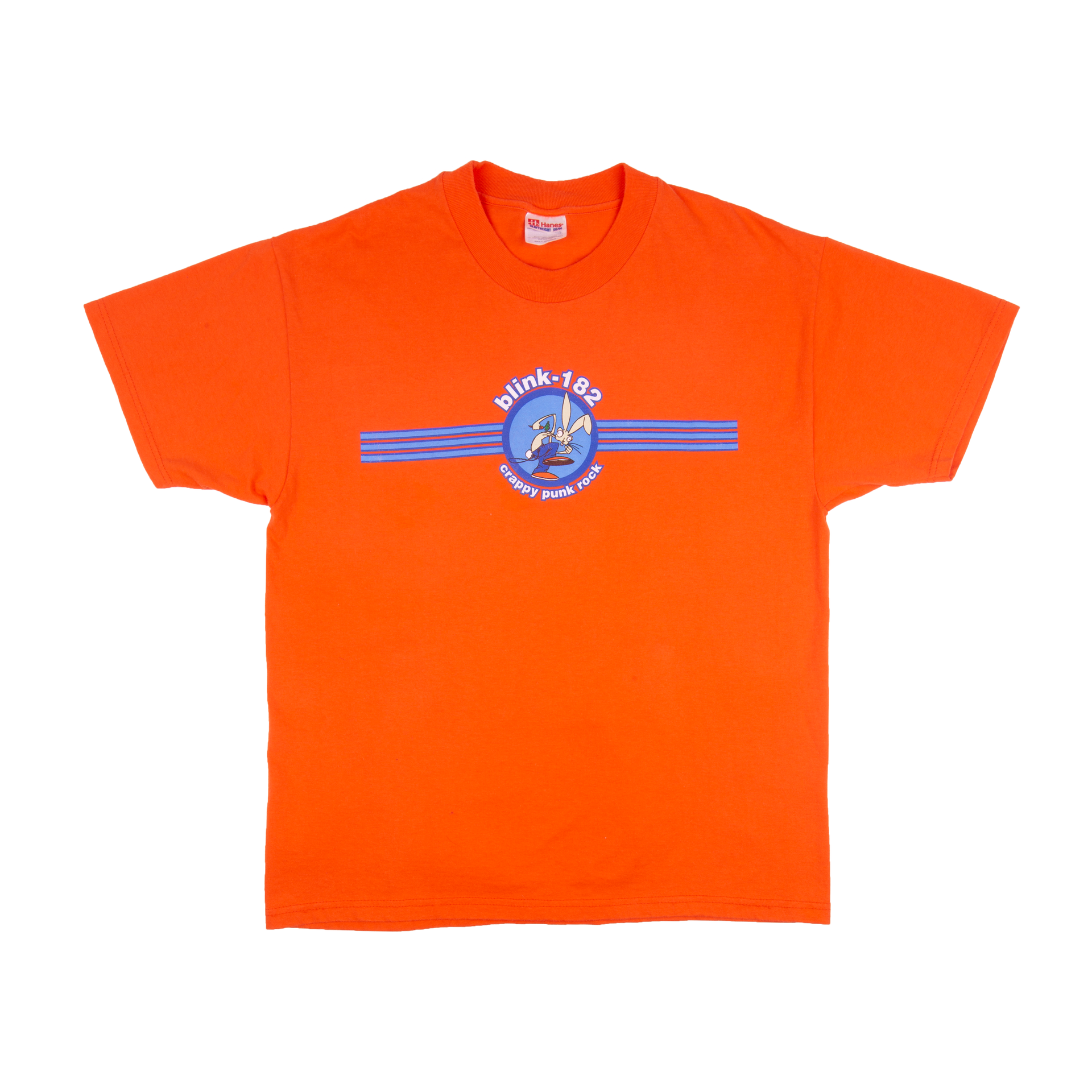 Vintage Orange Blink 182 Crappy Punk Rock Tee