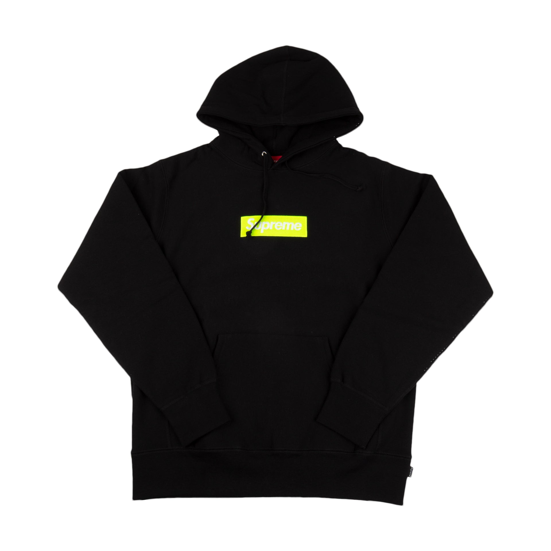 Supreme Black / Lime Box Logo Hoodie