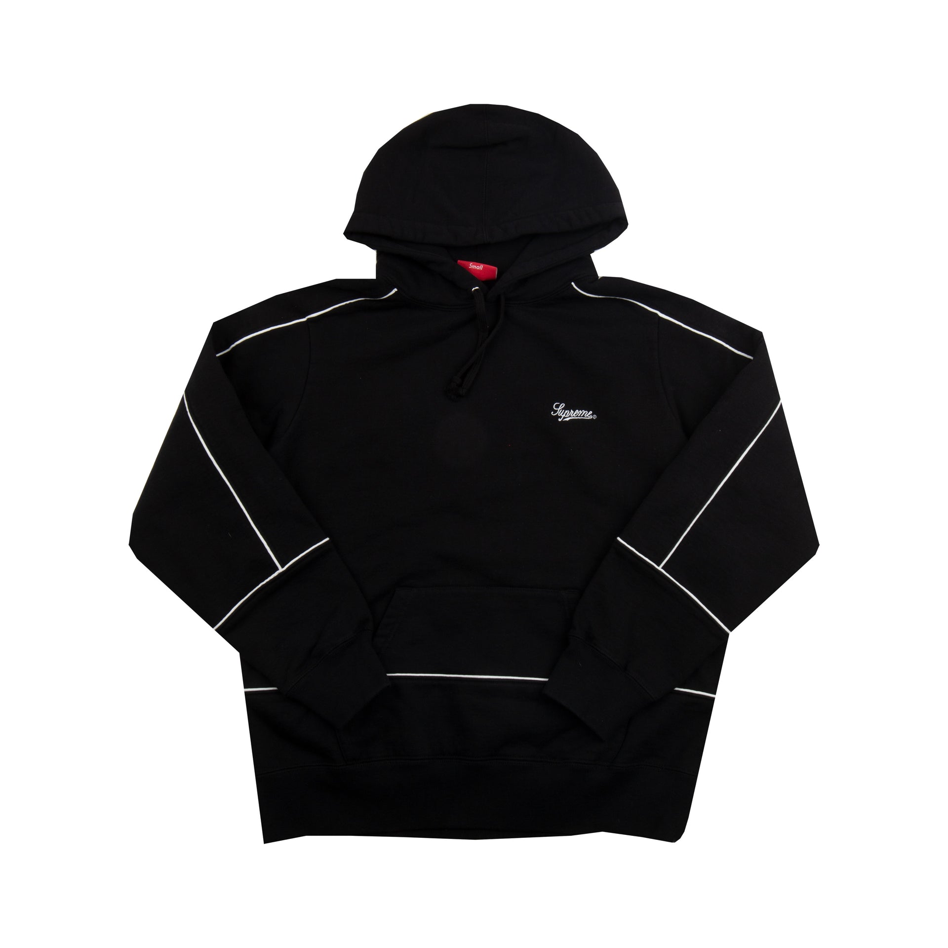 Supreme Black Piping Hoodie
