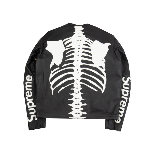 Supreme Black Vanson Skeleton Leather Jacket