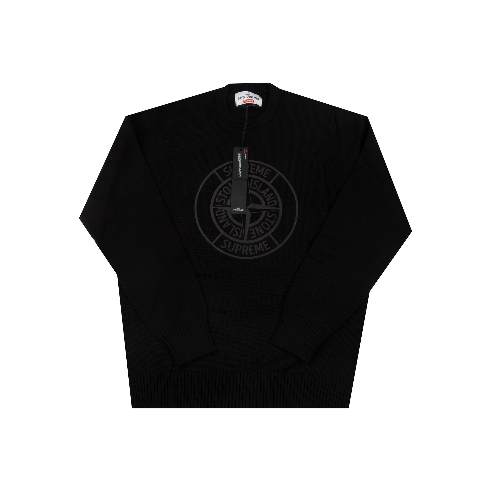 Supreme Black Stone Island 3M Compass Knit