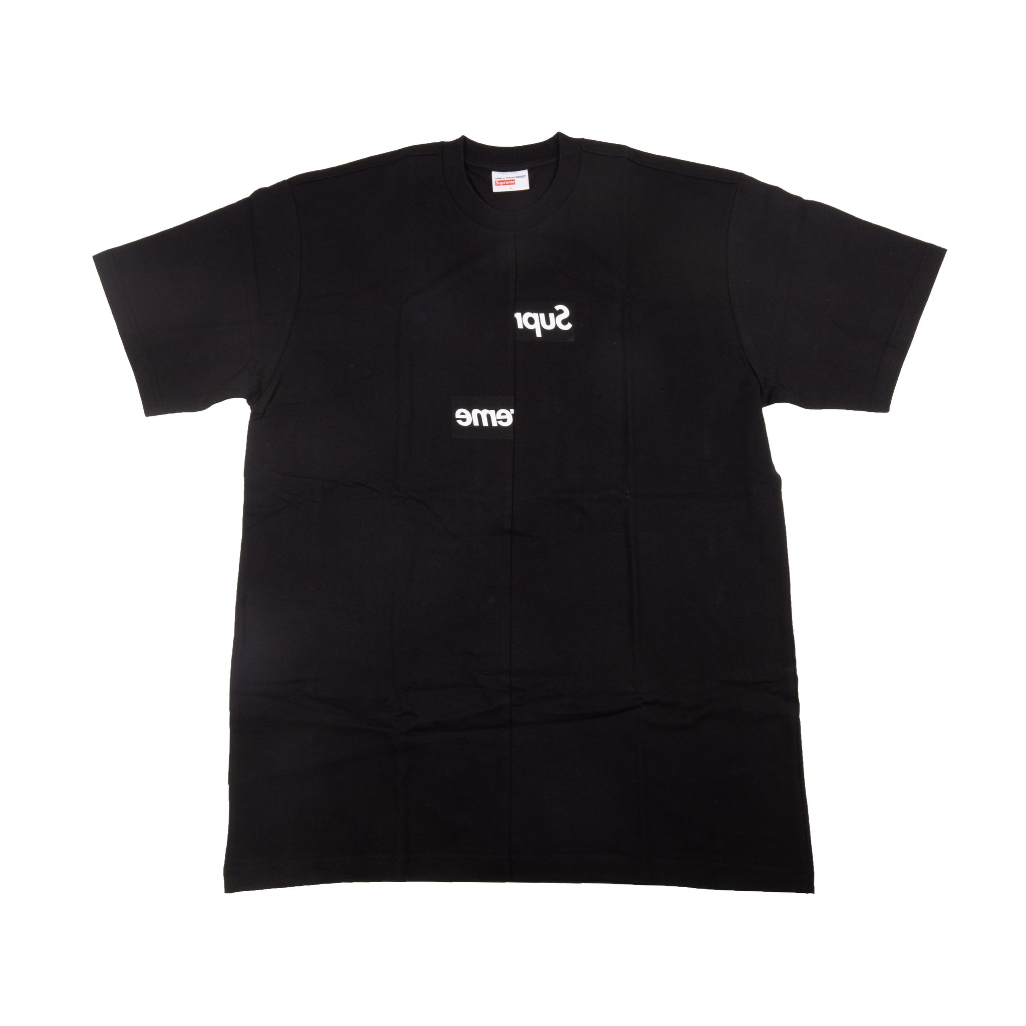 Supreme Black CDG Split Box Logo Tee