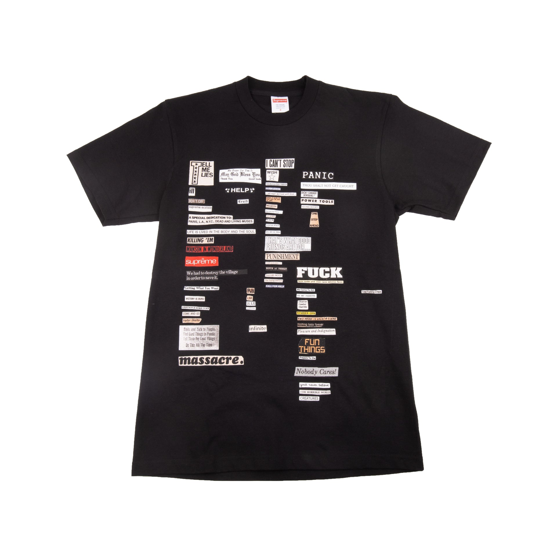 Supreme Black Cut Outs Tee