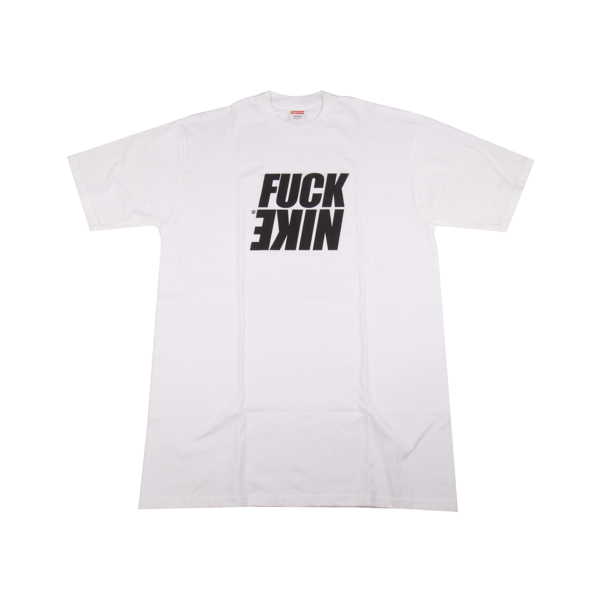 Supreme White/Black Fuck Nike Tee