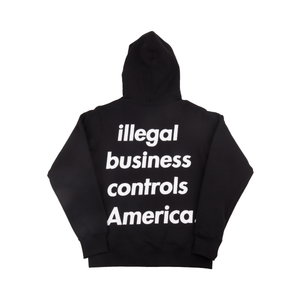 Supreme Black Illegal Business Hoodie