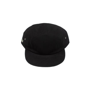 Supreme Black Lacoste Pique Camp Cap