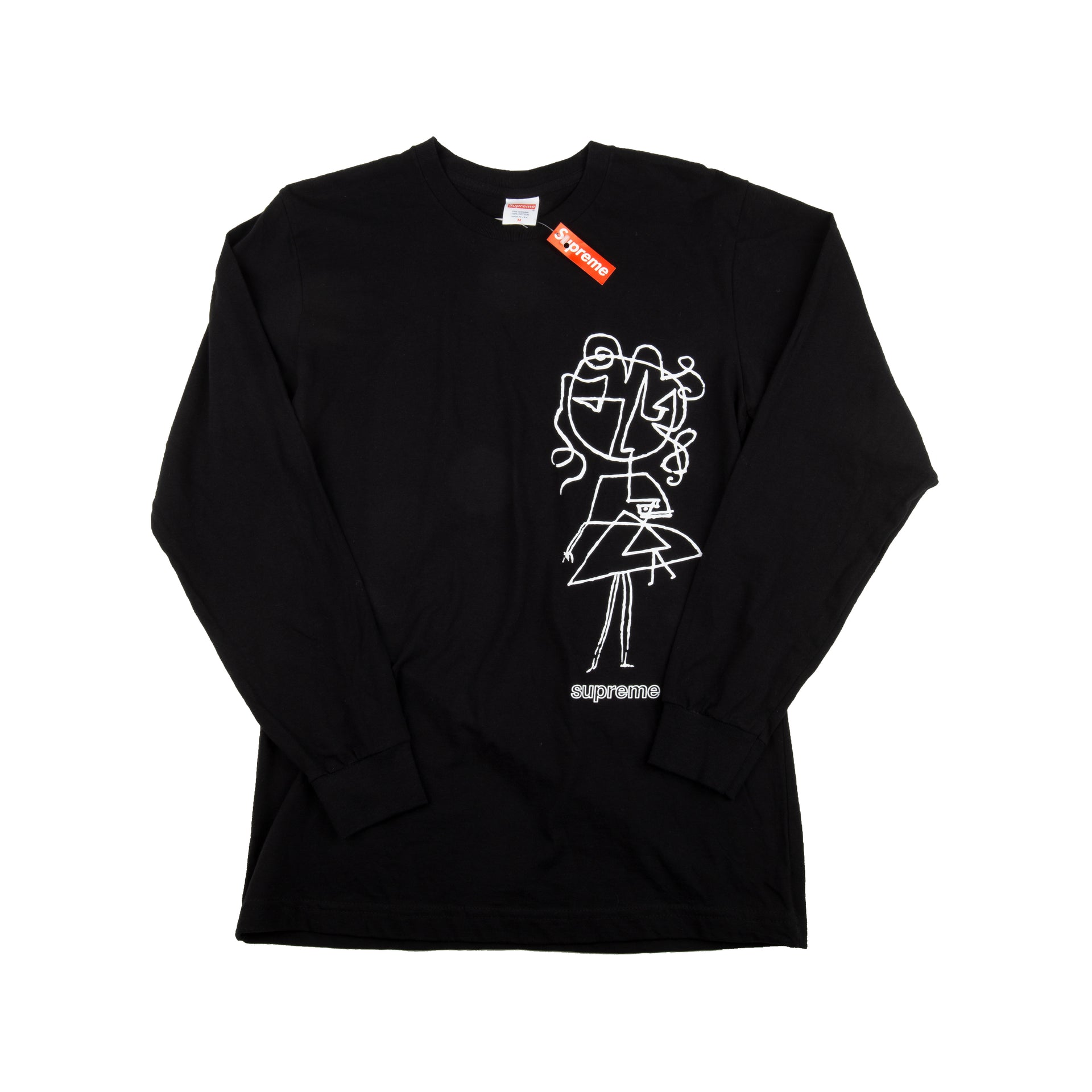 Supreme Black Sketch L/S