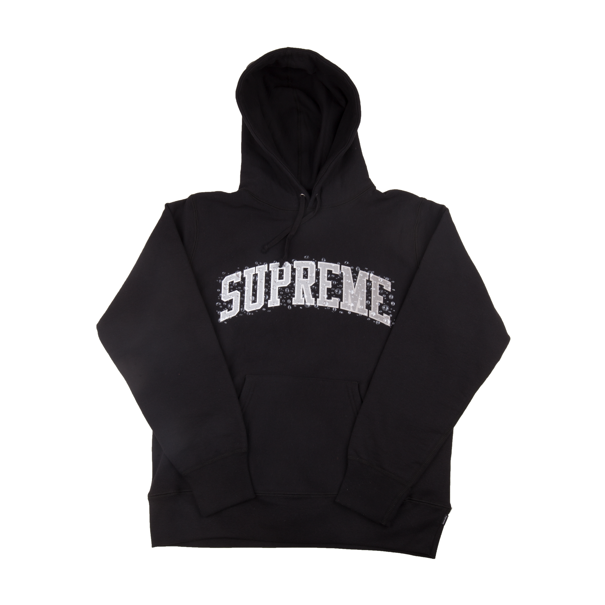 Supreme Black Water Arc Logo Hoodie