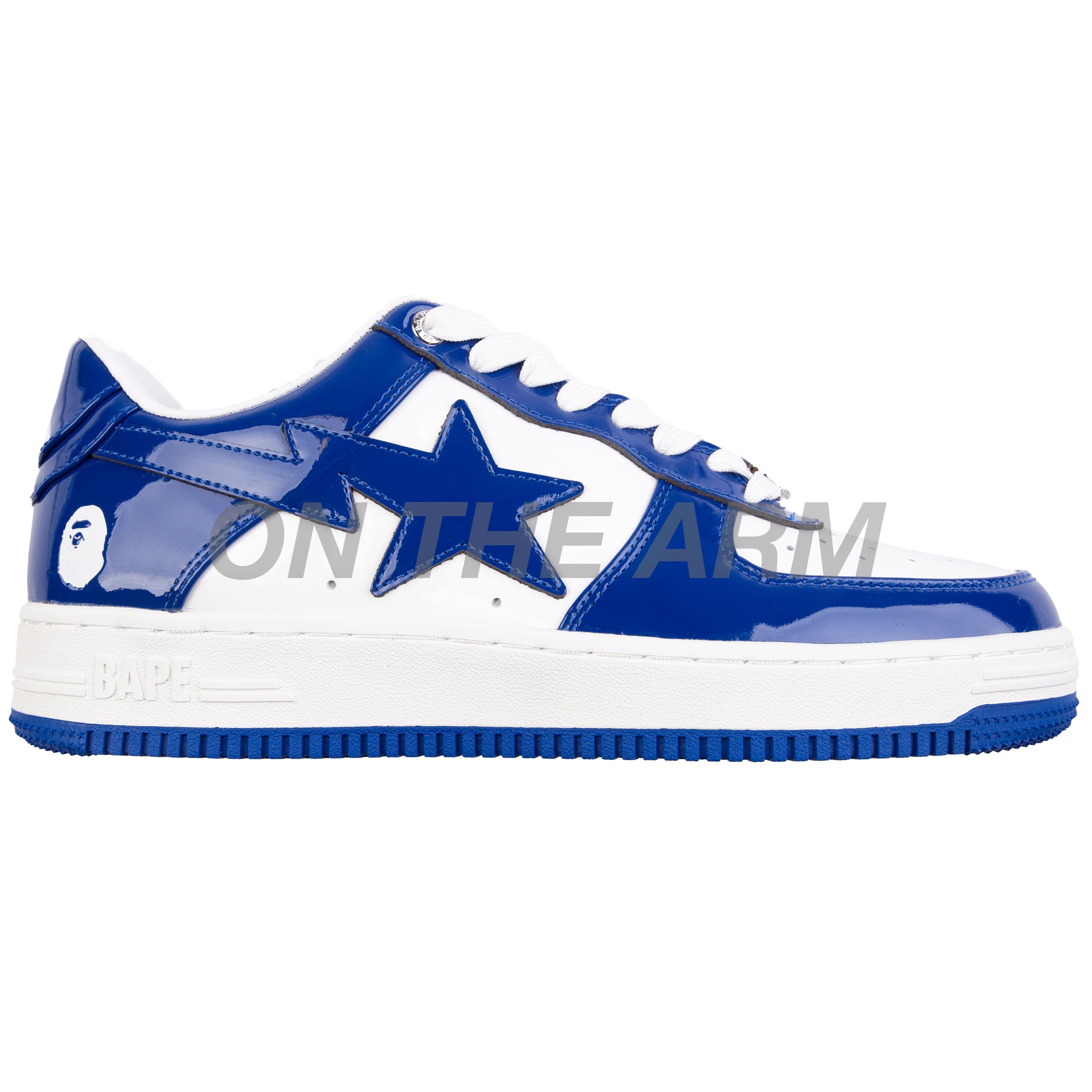 Bape Blue Patent Leather Bapesta