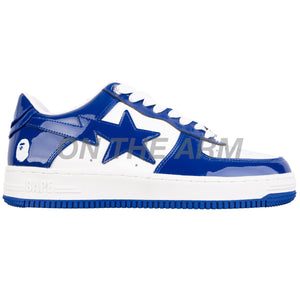 Bape Blue Patent Leather Bapesta