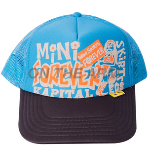 Kapital Turquoise/Black Mini Skirt Trucker Hat