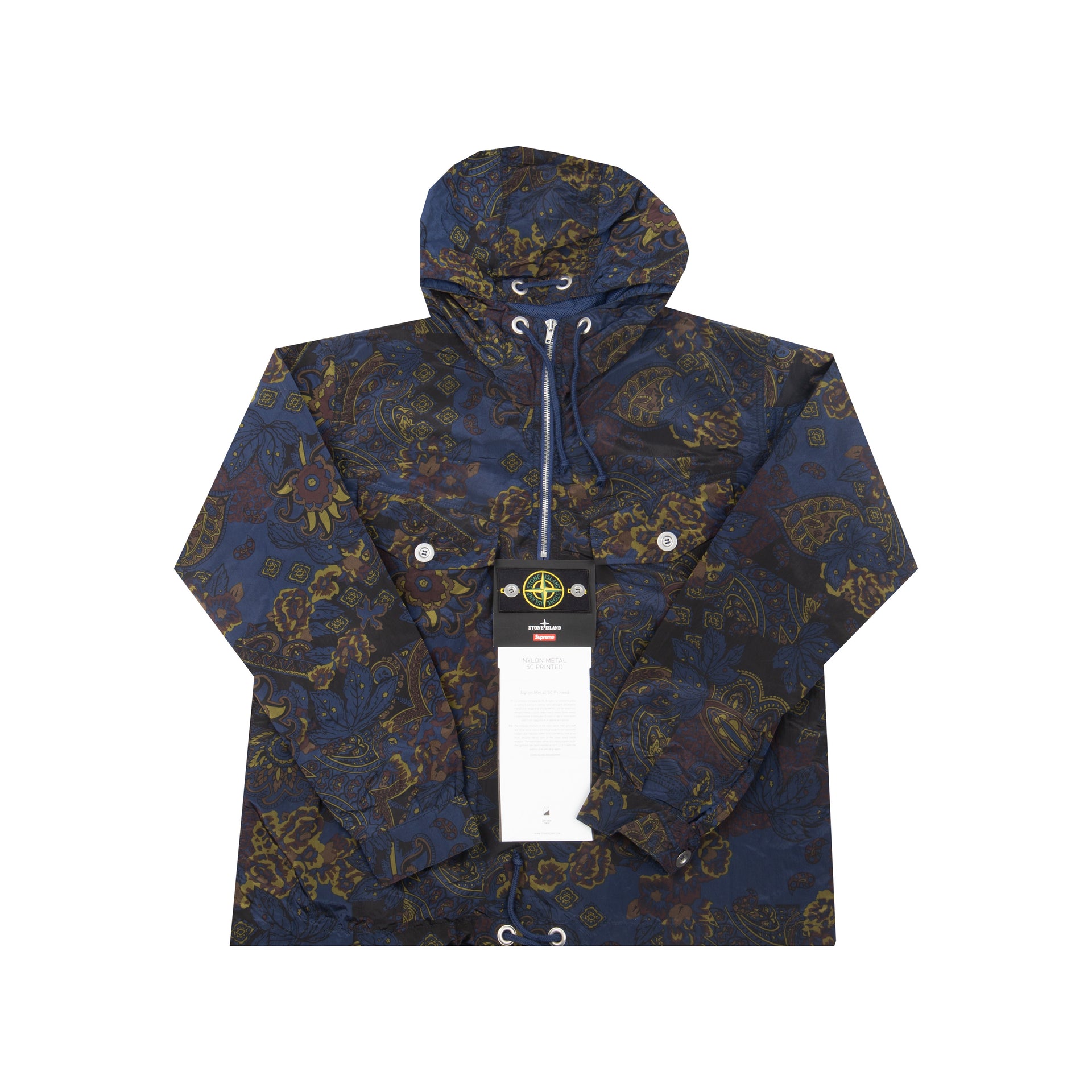 Supreme Navy Stone Island Nylon Metal 5C Anorak