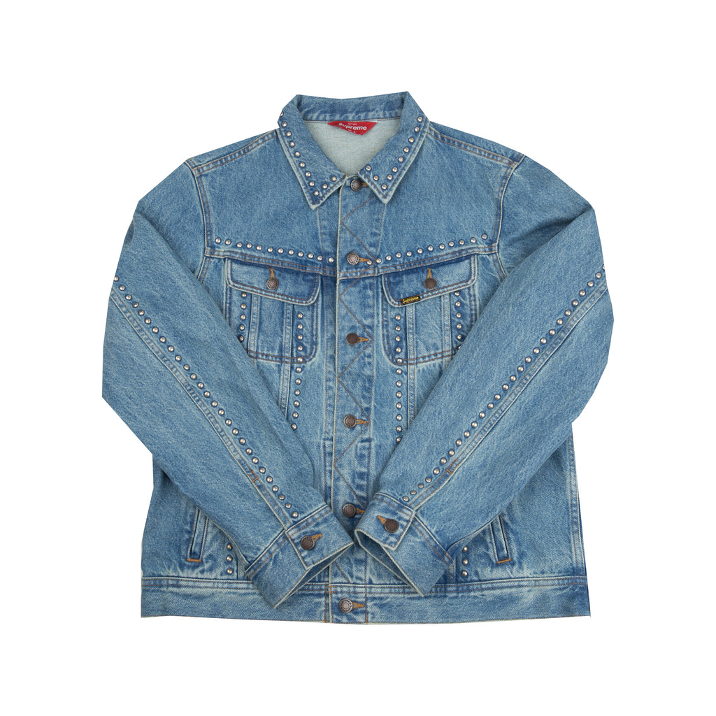 Supreme Blue Studded Denim Jacket – On The Arm