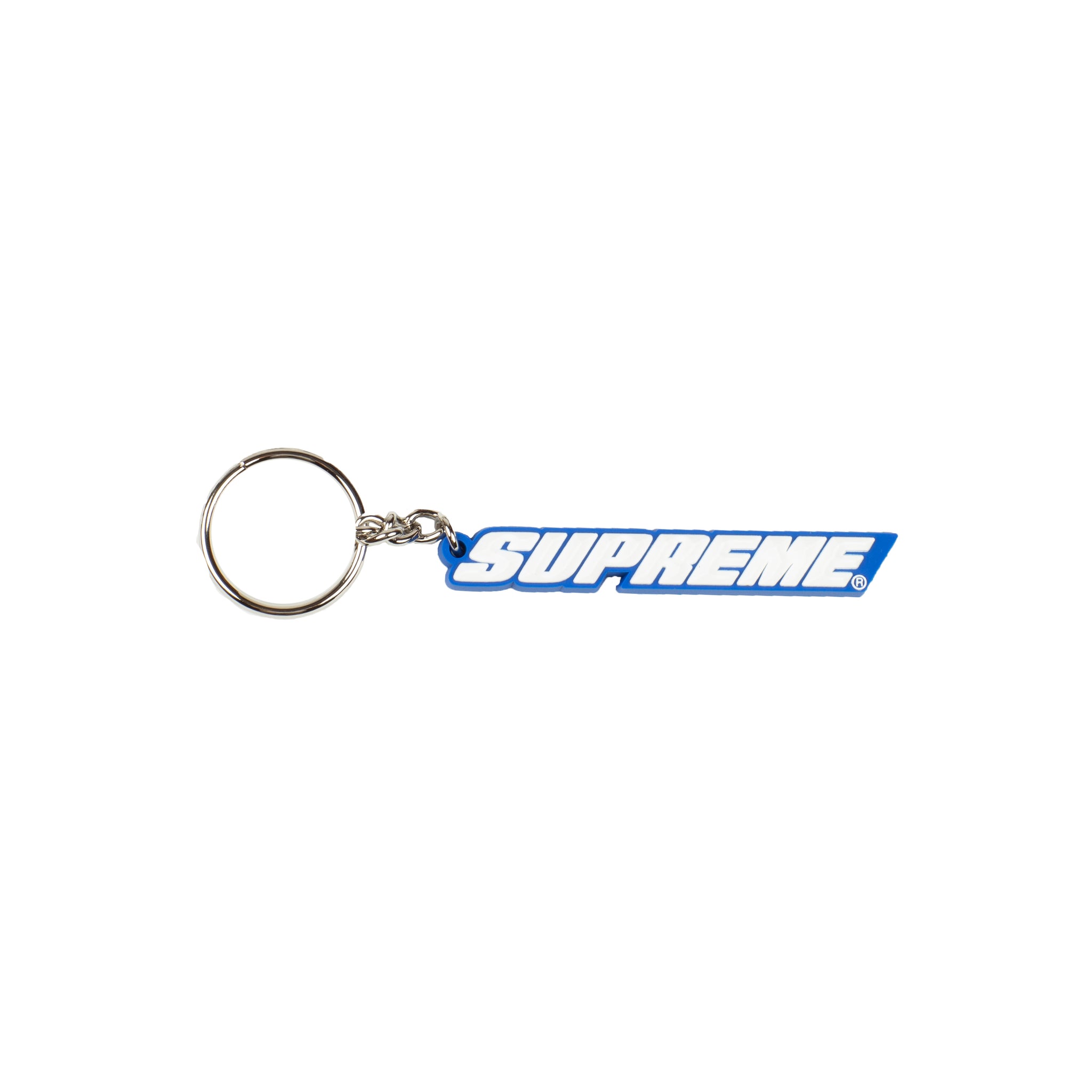 Supreme Blue Bevel Keychain