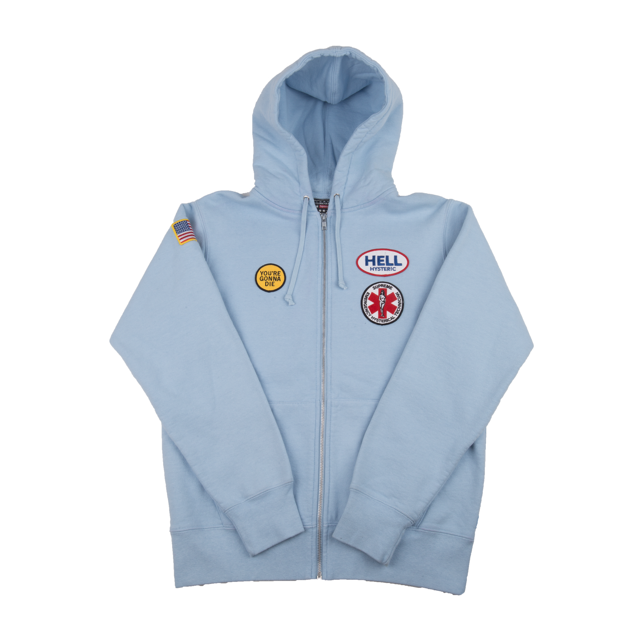 Supreme Light Blue Hysteric Glamour Zip Up