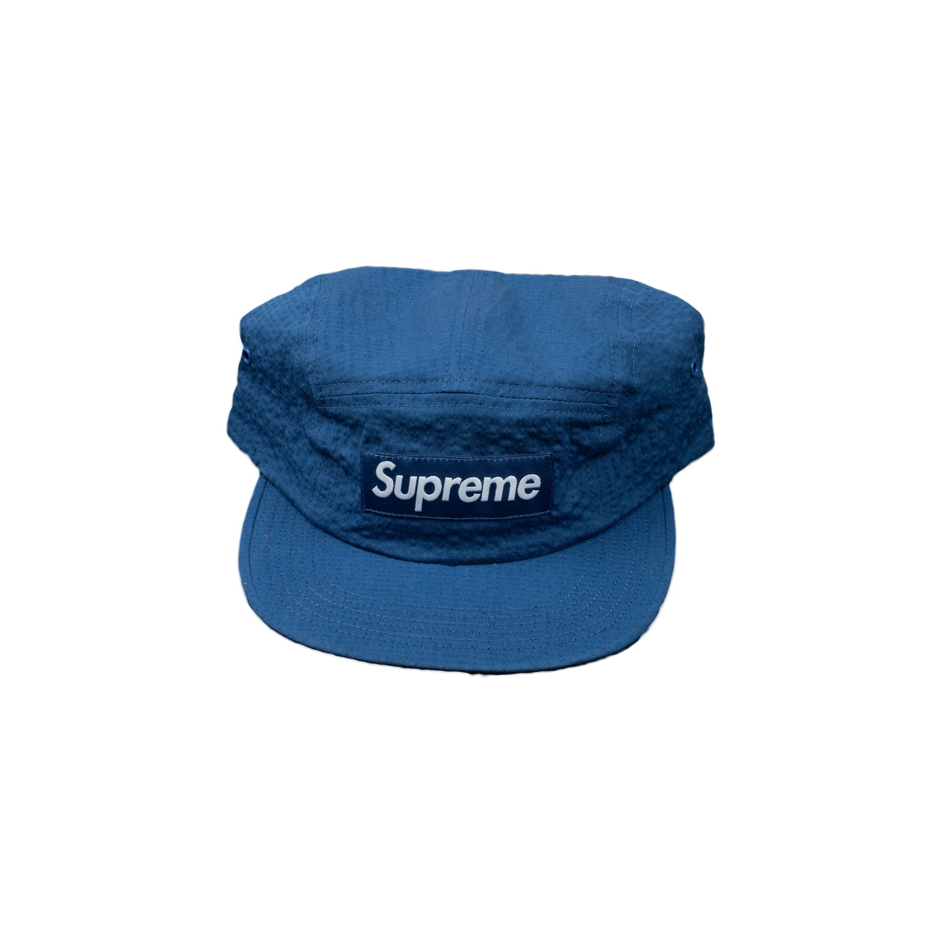 Supreme Blue Seersucker Camp Cap